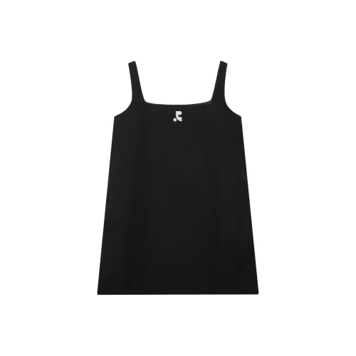 Rest Recreation SQUARE NECK Мини ДРЕСС Slip ДРЕСС Женское Черное Черное