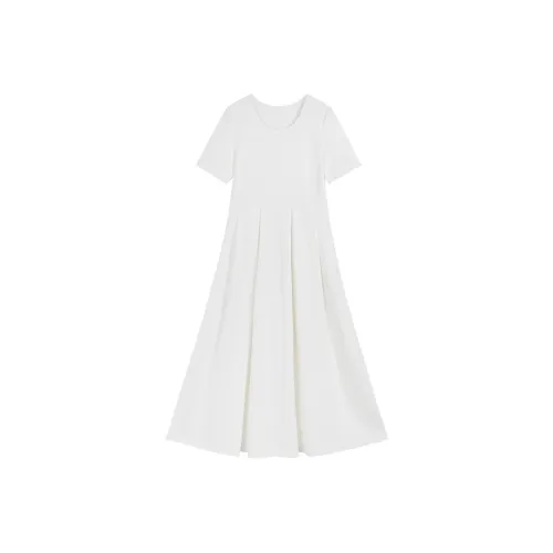 HACHIXIAOJIE Gwen Белый Женские Короткие Платья с Рукавами