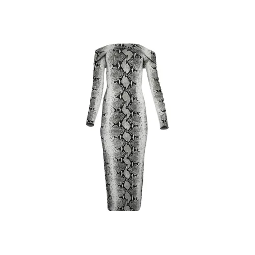 KHAITE Silver Женские Длинные Рукава Платья
