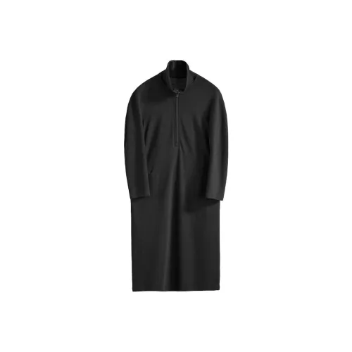 Rizhuo Serene Теневой черный Женские Длинные Платья с рукавами