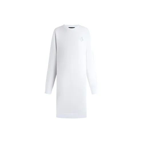 ARMANI EXCHANGEAE Длинное платье с длинными рукавами женское белое