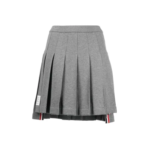 THOM BROWNE Серые Женские Повседневные Короткие Юбки