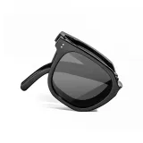 Складной Глянцевый Черный Оправа с Поляризационными Серыми Линзами [222326-C5]