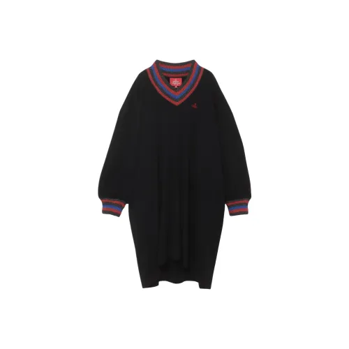 Vivienne Westwood Black Женские Длинные Рукава Платья