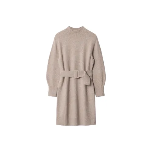 Other Stories Длинное платье с длинными рукавами женское карамельного цвета