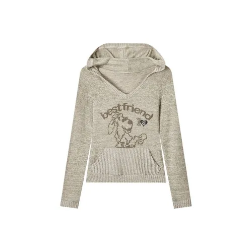 PLUSONEONE+ Хаки Женские Свитшоты