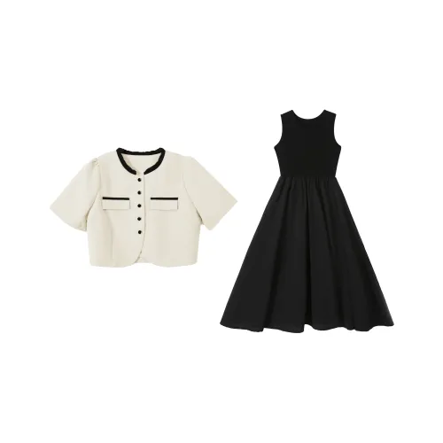 CPAURA Комплект с юбкой Женские Абрикос Зеленый