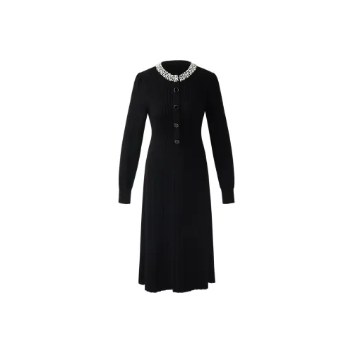 GOELIA 00B Black Женские Длинные Рукава Платья