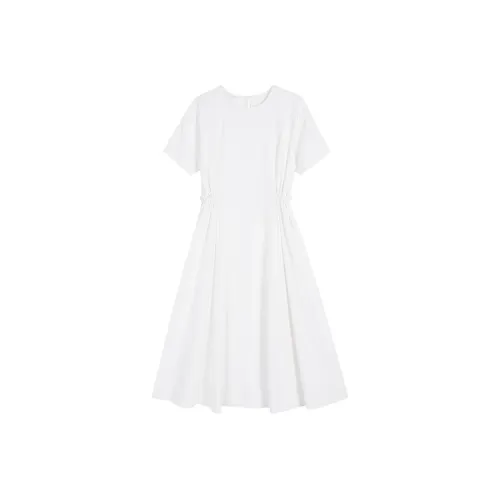 HACHIXIAOJIE Gwen Белый Женские Короткие Платья с Рукавами