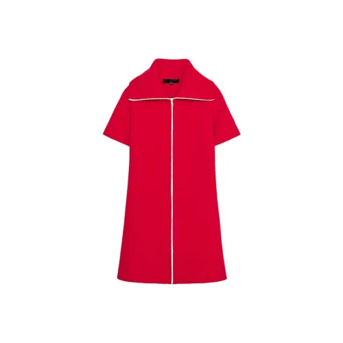 ZARA Короткий рукав Платье Женское Красное