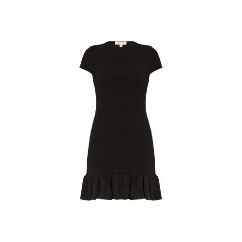 MICHAEL KORS SS24 Короткое платье с короткими рукавами женское черное