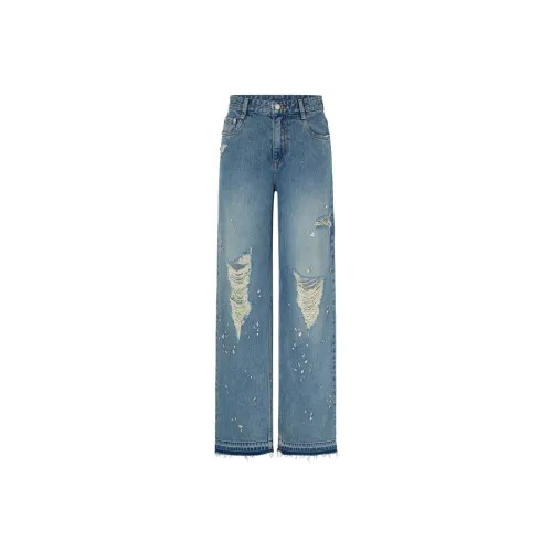 MO CO Blue Women's Jeans MO CO Синий Женские Джинсы