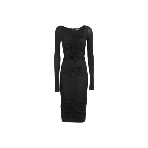 VERSACE JEANS COUTURE Черное Женское Длинное Платье с Рукавами