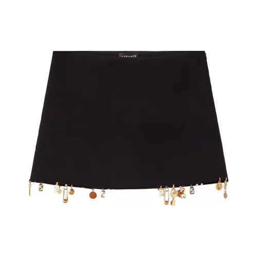 VERSACE Черные Женские Повседневные Короткие Юбки