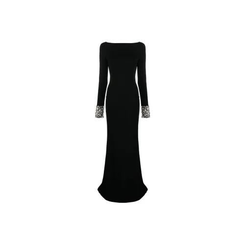 Alexander McQueen Black Женские Длинные Рукава Платья