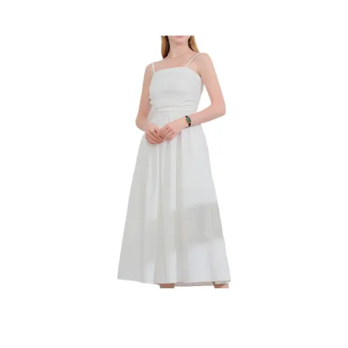 Lagogo Slip Платье Женское Натуральный Белый