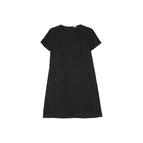 ASPESI SS24 Короткое платье с короткими рукавами женское полночный синий