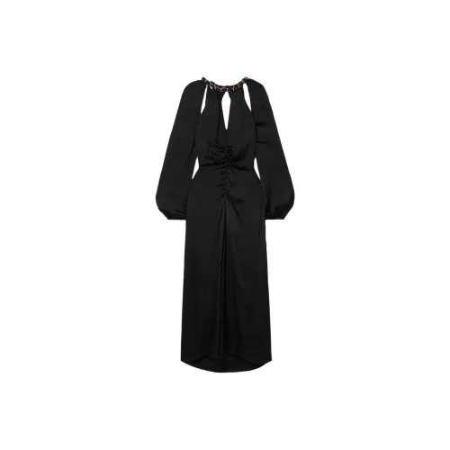 Veronica Beard Длинное платье с длинными рукавами женское черное