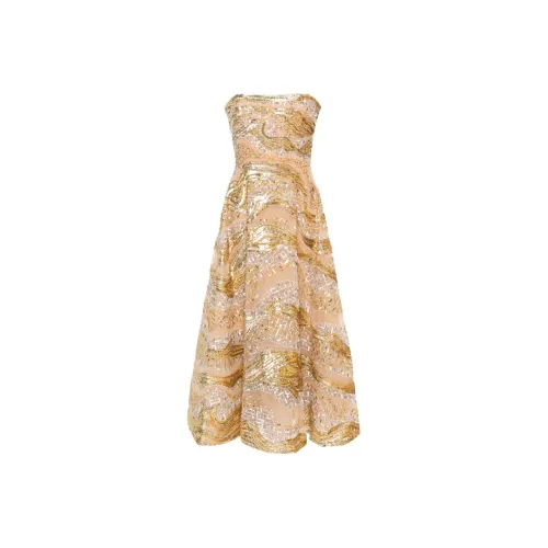ELIE SAAB Золотые Женские Платья без рукавов