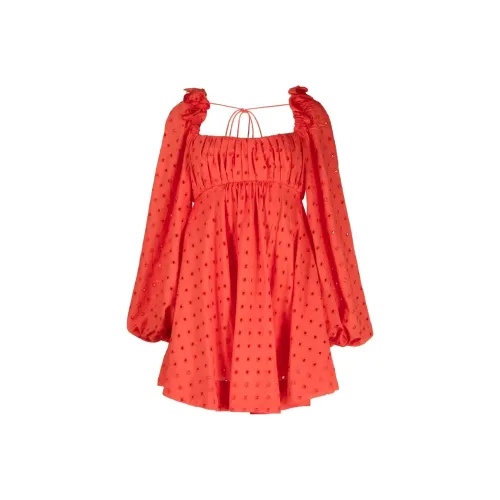 ACLER Red Женские Длинные Рукава Платья