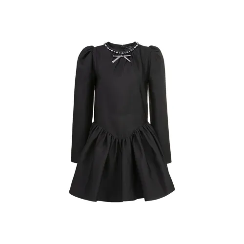 AIVEI Длинное платье с длинным рукавом женское черное