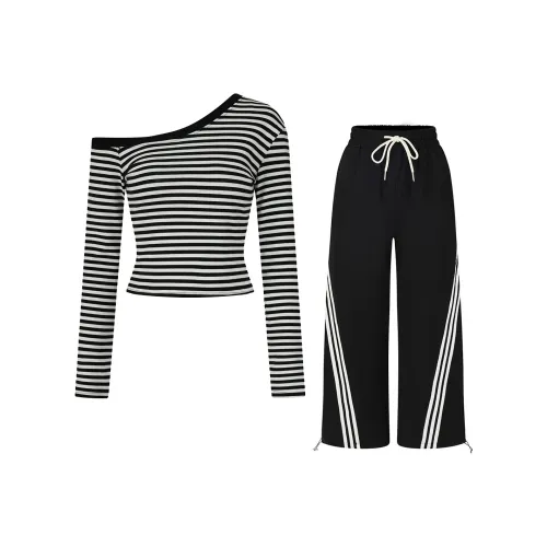 FIAWANG Повседневный костюм унисекс черный белый