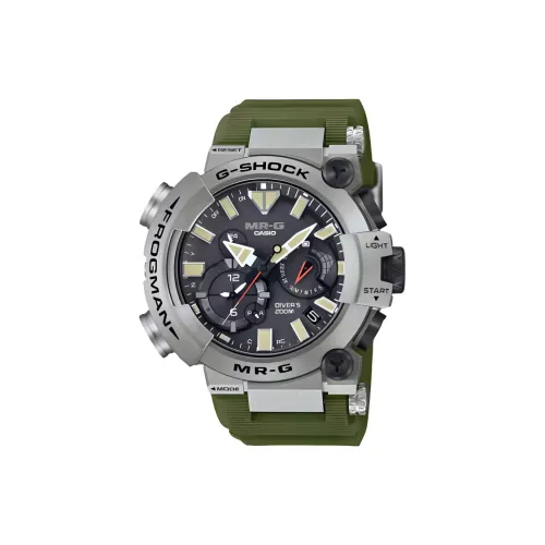 CASIO FROGMAN Diving Collection Солнечный Кварцевый механизм Резиновый Ремешок Часы Мужские Черный Циферблат