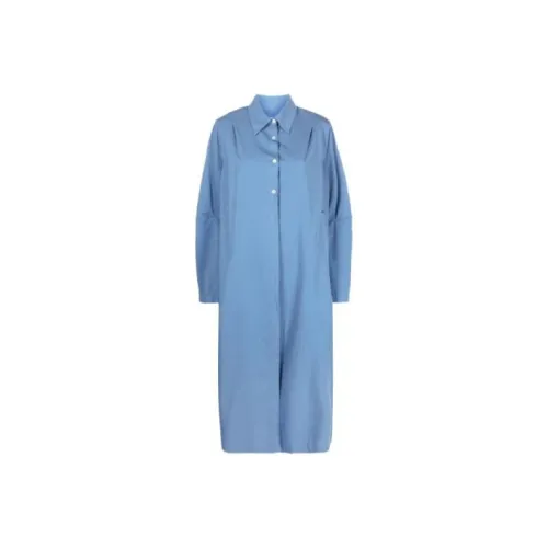 OUR LEGACY Длинное платье с длинными рукавами женское синее