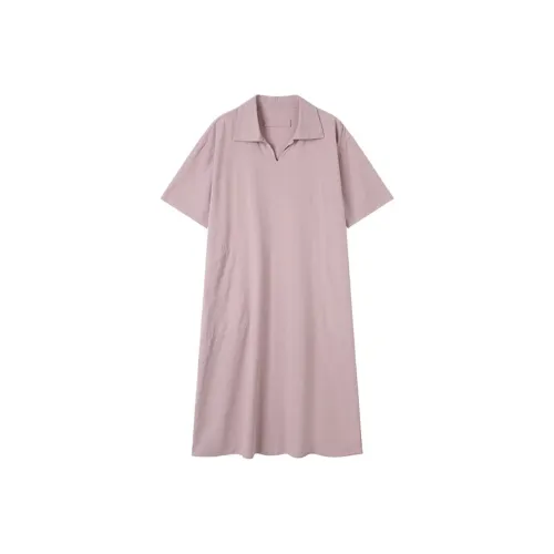 MUJI Короткий рукав платье женское