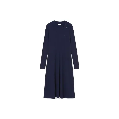 LACOSTE Темно-синий Женские Длинные Рукава Платья