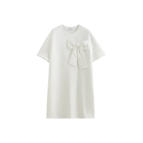 Initial Language Короткий рукав Платье Женское