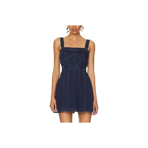 FREE PEOPLE SS24 Slip Платье Женское Темно-синий