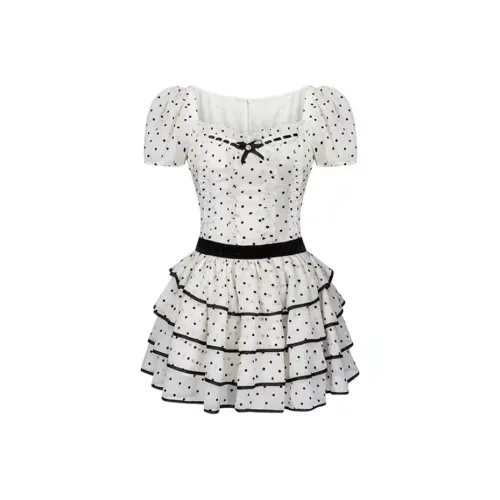 ABBY GODDESS Короткое платье с короткими рукавами женское цвет как на изображении