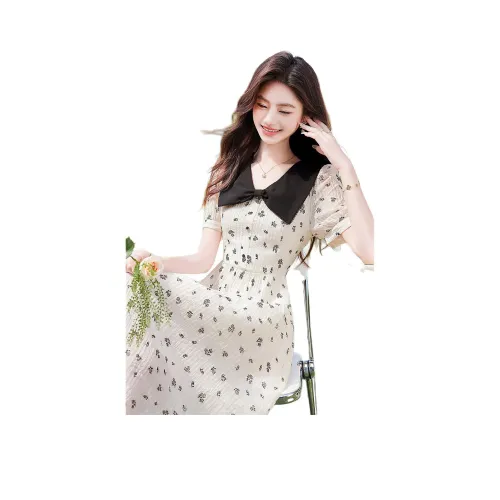 Like The Age Of Water Короткий рукав Платье Женское