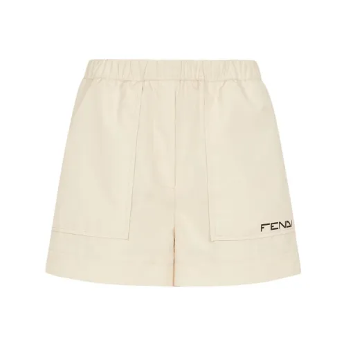 FENDI SS24 Повседневные шорты Женские Белые