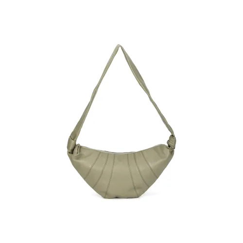 Lemaire Croissant series Коровья кожа Круассан Сумка Круассан Сумка через плечо Средняя Женская Серый хаки