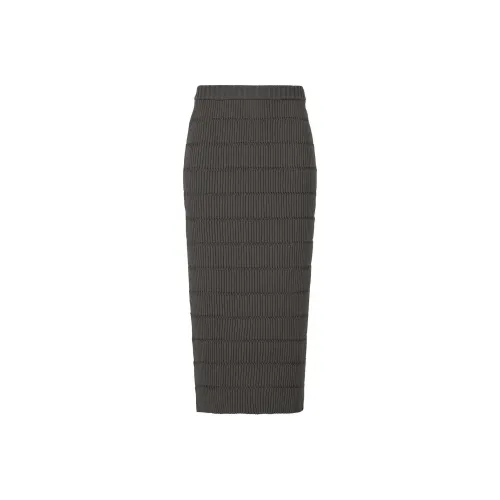 PLEATS PLEASE ISSEY MIYAKE SS24 KNIT Длинная Юбка Женская Chocolates Коричневый