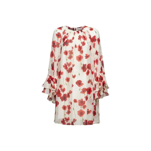 MaxMara Studio Длинное платье с длинными рукавами женское белое