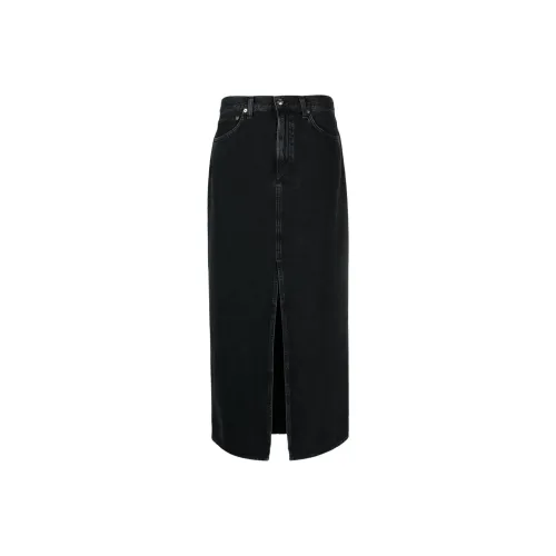 AGOLDE Denim Long Skirt Women's Black