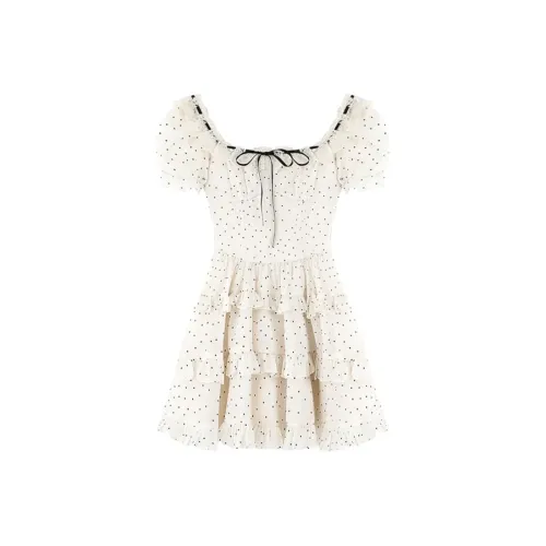 Local Gal Короткий рукав Платье Женское Абрикос