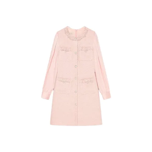 Goodland Длинное платье с длинными рукавами женское светлый фуксия