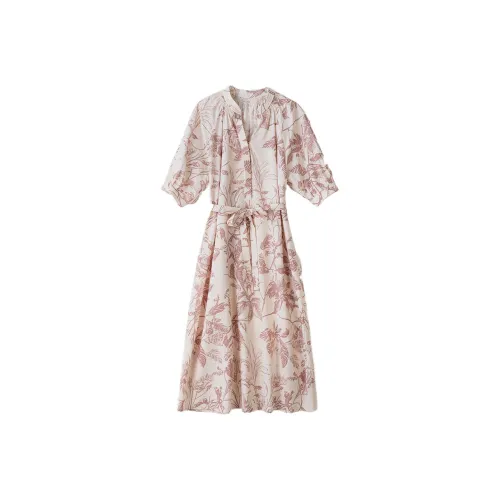 To The West Короткий рукав Платье Женское Розовое