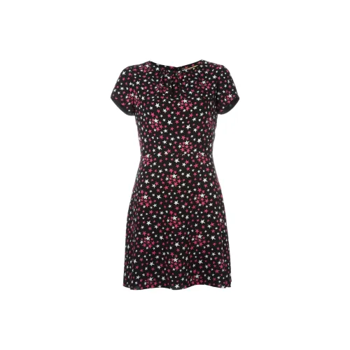 SAINT LAURENT Короткий рукав Платье Женское Черное