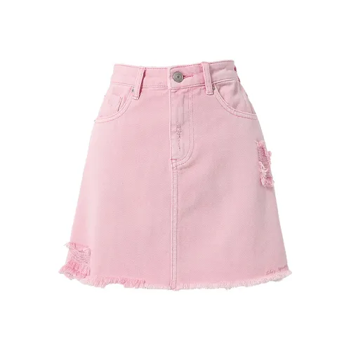 SOON FLOWER Джинсовые короткие юбки Женские Розовый
