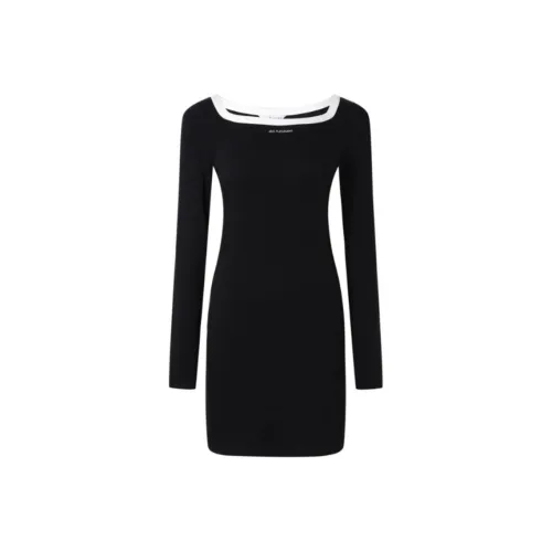 JAC FLEURANT Длинное платье с длинными рукавами, женское, черное