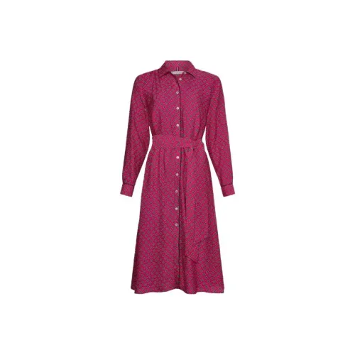 Tommy Hilfiger Red Женские Длинные Рукава Платья