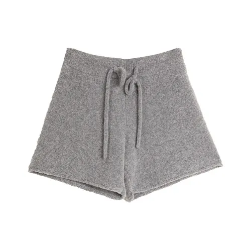 ELLE Повседневные шорты женские среднего серого цвета
