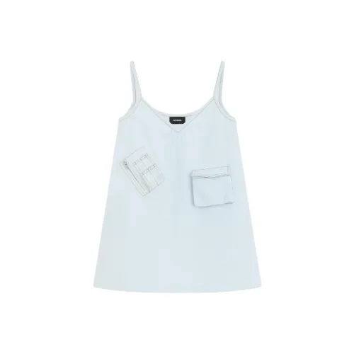 WE11DONE SS24 Юбка Платье Женское Светло-Синий