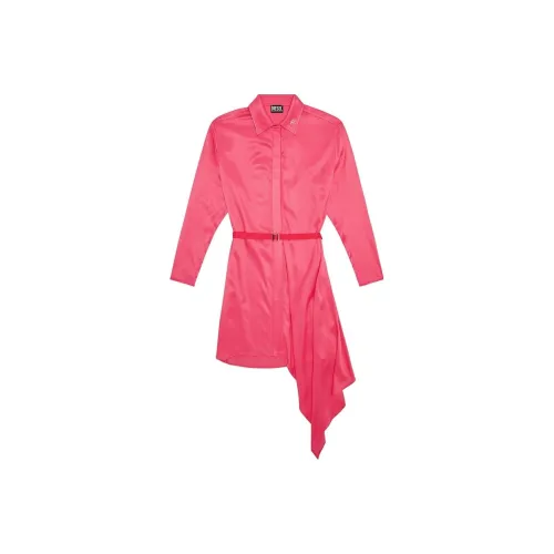 DIESEL Red Женские Длинные Платья с Длинными Рукавами