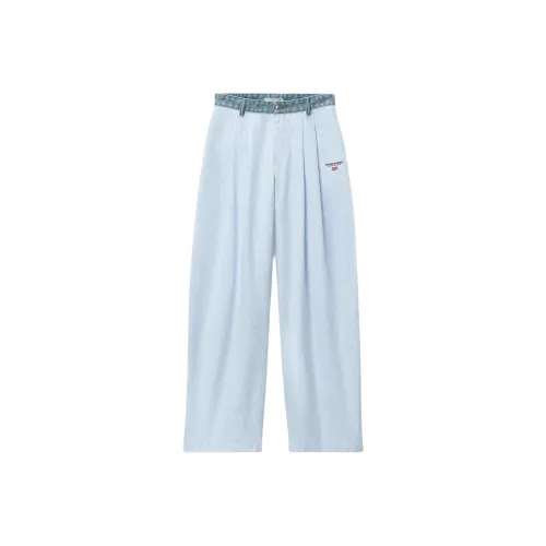 Alexander Wang SS25 Джинсы Женские Oxford Синий Белый